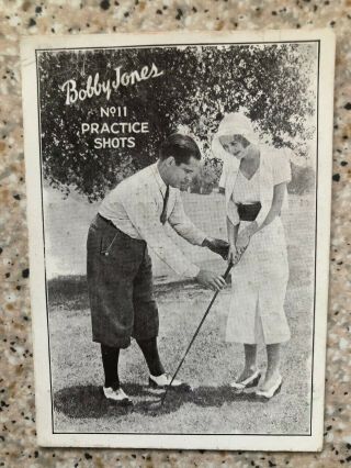 Unique 1931 Bobby Jones Card " How I Play Golf " Warner Bros Vitaphone Uk Films