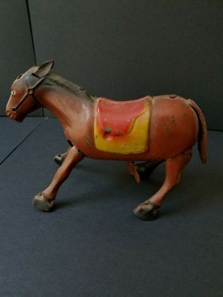 Vintage Occupied Japan Wind Up Metal Horse,