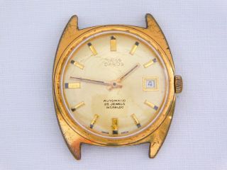 Vintage Daros 25 Jewel Automatic Incabloc Swiss Date Made Gold Plated Wristwatch