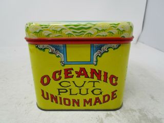 Vintage OCEANIC CUT PLUG Advertising Tin (Scotten,  Dillon Company) 3