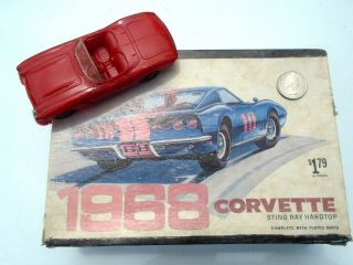 1968 Corvette Stingray Hardtop - Built Model Kit By Palmer Plastics W/ Box,  58