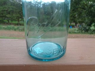 Vintage Atlas E Z Seal Quart Cornflower Blue Mason Jar Wire Bail Glass Lid 6 2