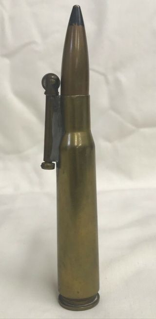 Vintage Wwii Trench Art Bullet Cigarette Lighter