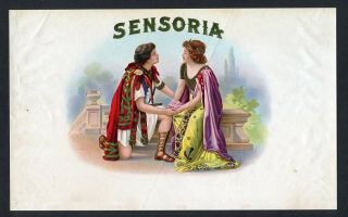 Old Sensoria Cigar Label - Scarce And Tough To Find - Image