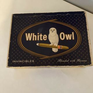 Old Cardboard Cigar Box - White Owl Invincibles,  10 Cents