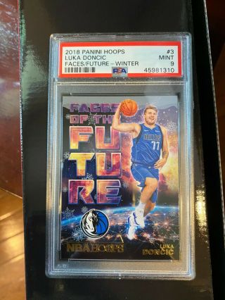 2018 Panini Hoops Faces Of The Future 3 Luka Doncic Winter [psa 9]