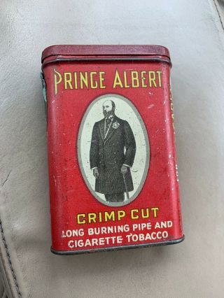 Prince Albert Crimp Cut Long Burning Pipe & Cigarette Tobacco Tin 1 3/8 Oz.