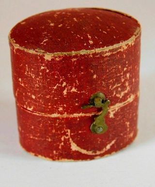 Antique 19th Century Red Ring Box,  H.  Samuel,  Manchester