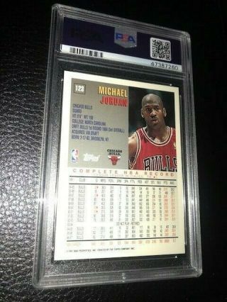 Michael Jordan Chicago Bulls 1997 Topps 123 GEM MT PSA 10 2
