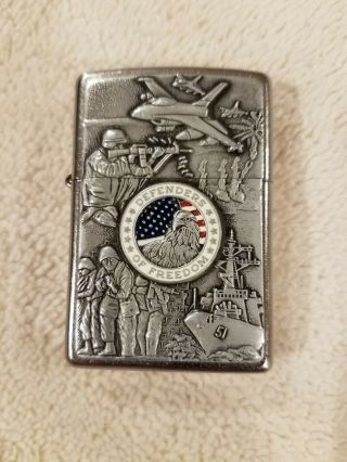 Defenders Of Freedom Zippo Lighter.  Armed Forces