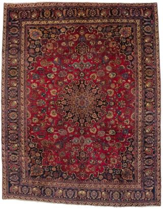 Traditional Floral Antique Large 9x12 Handmade Vintage Oriental Rug Wool Carpet