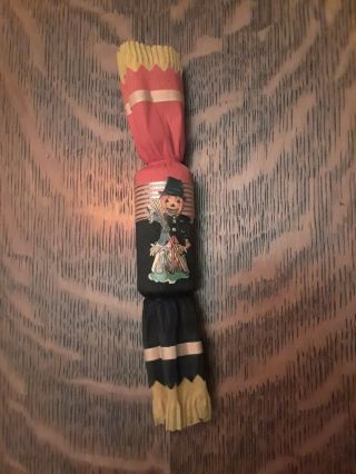 Vintage Halloween 1920s Crepe Paper Party Favor With Scarecrow 8.  5 Inches