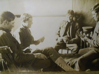 Vtg Rppc Pre Wwi Ww1 Photo Postcard Soldiers Playing Cards 4th Field Artillery