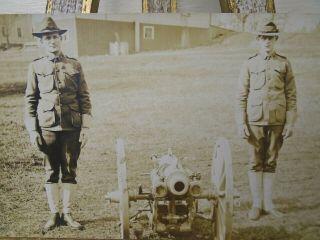 Vtg Rppc Pre Wwi Ww1 Photo Postcard Soldiers Cannon Gun Us 4th Field Artillery