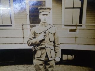 Vtg RPPC Pre WWI WW1 US Photo Postcard Soldier Posed Gun 4th Field Artillery 2
