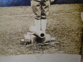 Vtg RPPC Pre WWI WW1 US Photo Postcard Soldier Posed Gun 4th Field Artillery 3