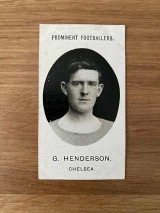 Rare Taddy Prominent Footballers Cigarette Card 1907 G Henderson Chelsea