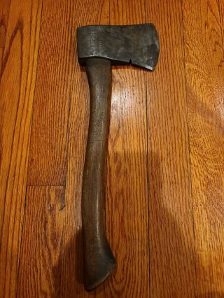 Vintage Camping Hatchet Axe With Nail Puller Letter F Logo 3 1/4 " Blade