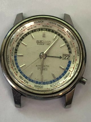 Vintage Seiko World Time Automatic Watch 1964 Tokyo Olympics 6217 - 7000 6217A 3