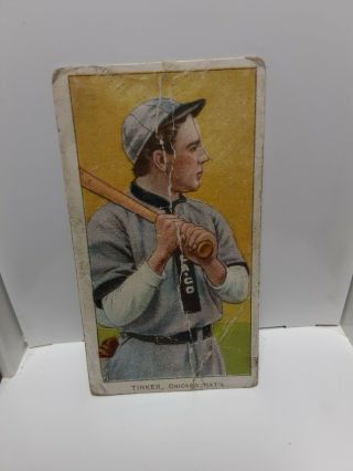 Joe Tinker Hof 1909 - 11 Chicago Cubs Piedmont 350/460 T206 Baseball Tobacco Card