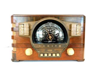 Vintage 1930s Antique Zenith Old Large Dial Depression Era Restored Tube Radio