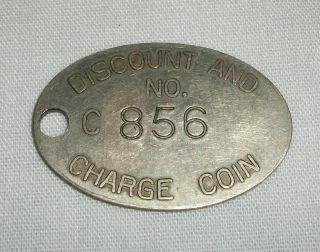Vintage Horace Partridge Co Boston Discount And Charge Coin Keychain Fog Tag