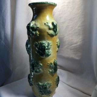 Vintage Italian Art Pottery Vessel Frogs One 13”h Nr