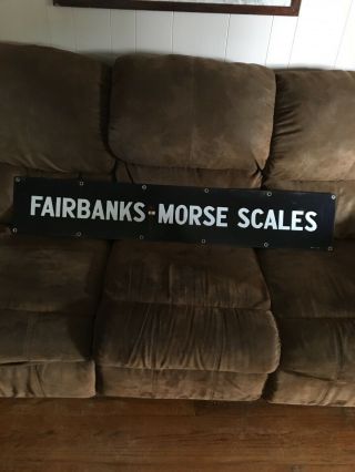 Vintage Large Fairbanks - Morse Scale Porcelain Sign