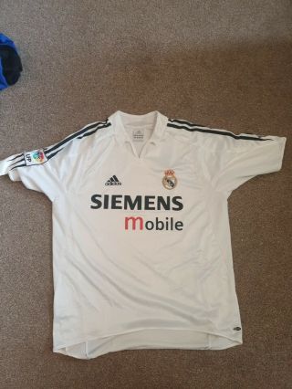 Vintage Adidas Real Madrid Spain Home Football Shirt Siemens Men’s Size M