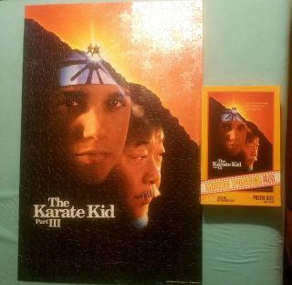 Vintage 1989 Milton Bradley The Karate Kid Part 3 Movie Poster Puzzle 500 Piece