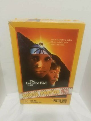Vintage 1989 Milton Bradley The Karate Kid Part 3 Movie Poster Puzzle 500 Piece 2