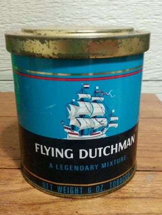 Vintage Flying Dutchman Sailing Boat Rare Tobacco Empty Can Tin 6oz.