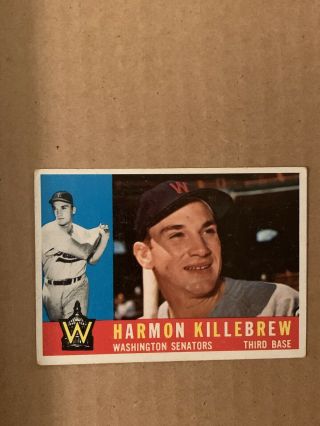 1960 Topps Harmon Killebrew Washington Senators 210 Baseball Card