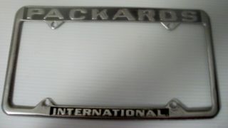 Vintage License Plate Tag Frame Holder Packards International