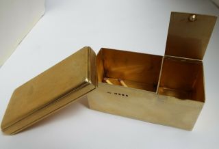 Rare English Antique Victorian 1843 Sterling Silver Gilt Table Vesta Box