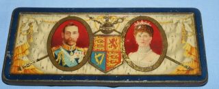 Antique The Kings Coronation Fete Luithographed Tobacco Tin