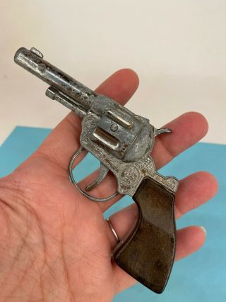 Vintage Coibel - Toy Cap Gun With Wooden Handle - Made In Spain