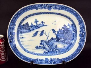 Impressive Chinese Qianlong 1736 - 95 Blue & White Plate Antiques Porcelain