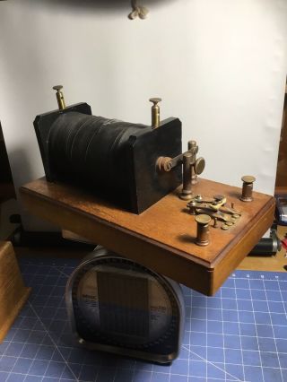 Antique Electrical Ruhmkorff Induction Coil Spark Gap Telegraph