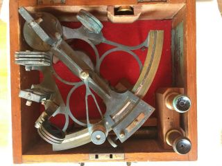 Antique Marine Sextant Made By Heath & Co,  London For C C Hutchinson,  Boston