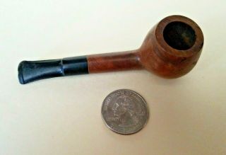 Vintage Tom Thumb Imported Briar Italy 3 7/8 " Long Smokers Tobacco Pipe