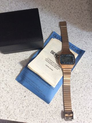 Rare Retro Vintage 1978 Sekonda Quartz Lcd Watch With Box And Papers