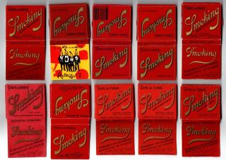 10 Different Smoking Red Square - Cigarette Rolling Papers
