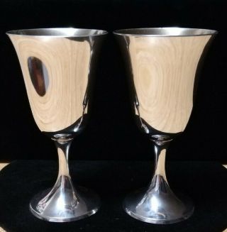 Vintage Set Of 2 Gorham Sterling Silver Goblets 272 6 1/2 "