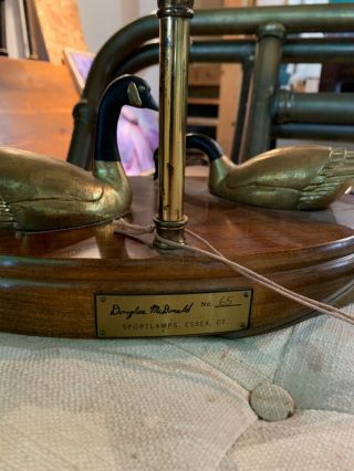 Vintage Brass Douglas Mcdonald Sports Lamp 65