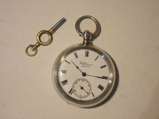 Antique London Hallmarked Silver J.  W.  BENSON Pocket Watch Dated 1878. 3