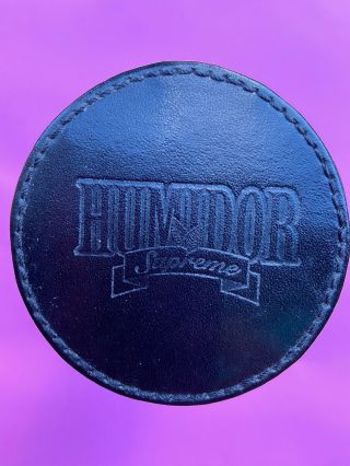 Supreme Humidor Cigar Black Leather W/cedar Lining Travel Accessory