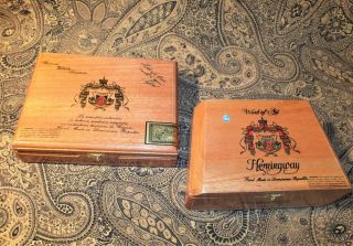 Arturo Fuente Glossy Wooden Cigar Boxes Crafts Storage Purses Collectors Clock