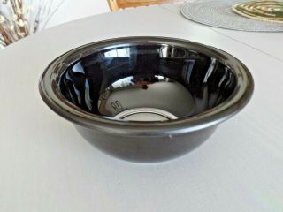 Vtg 7 " Pyrex 322 1l 36 Black Glass Nesting Bowl Clear Bottom