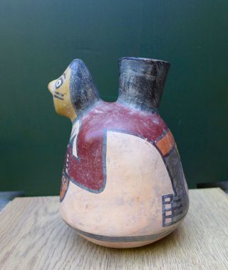 pottery figural vessel,  warrior with a trofee head,  NAZCA,  Peru 3